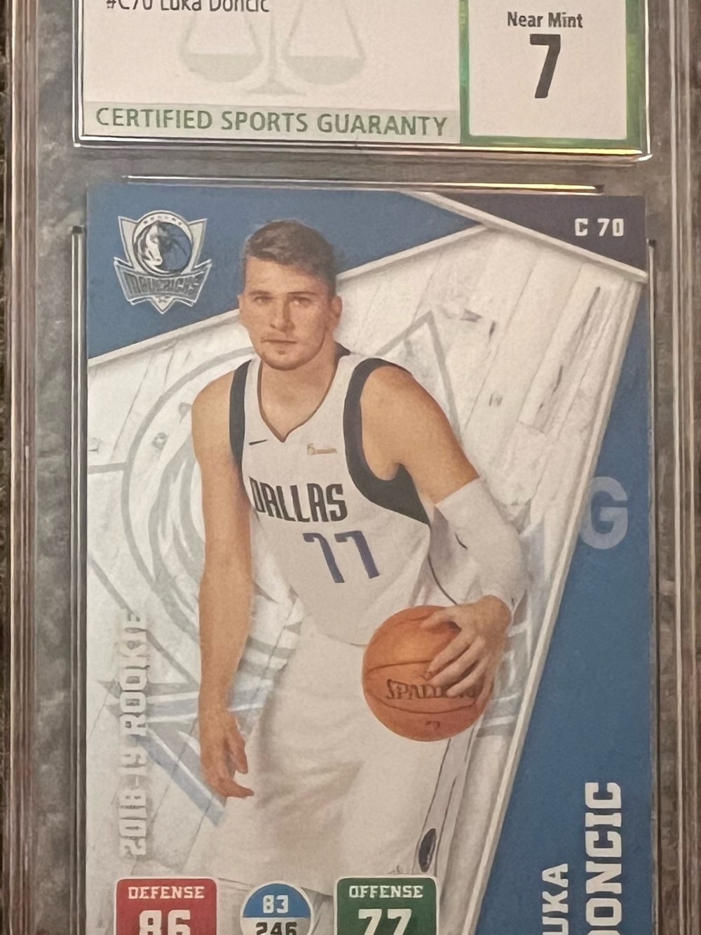2018 Panini Adrenalyn XL Luka Doncic rookie card CSG 7